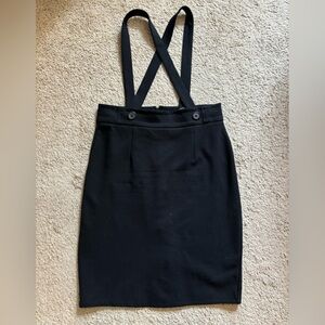 ModCloth Black Skirt with Suspenders